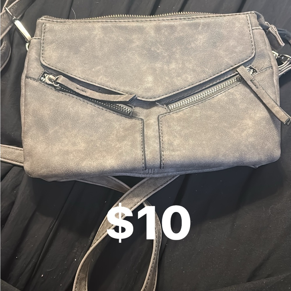 Gray Crossbody Bag